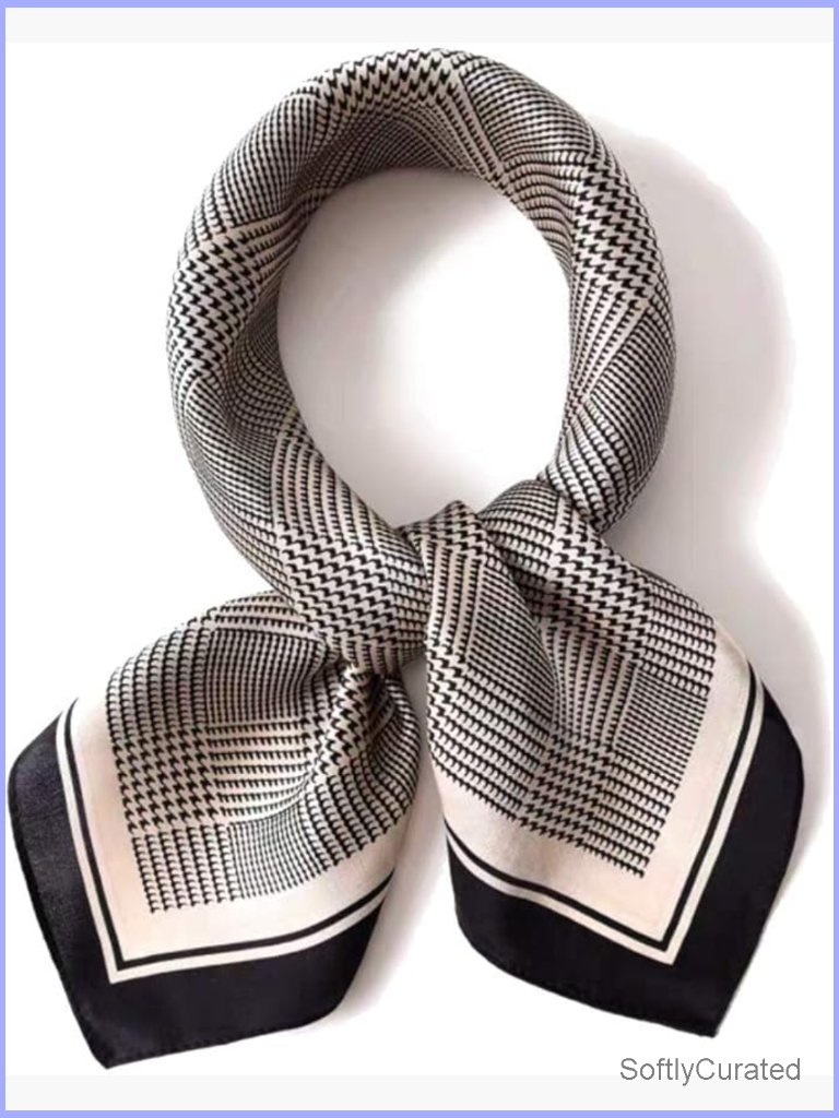100 Mulberry Silk Square Neckerchief Scarf Gift Packed